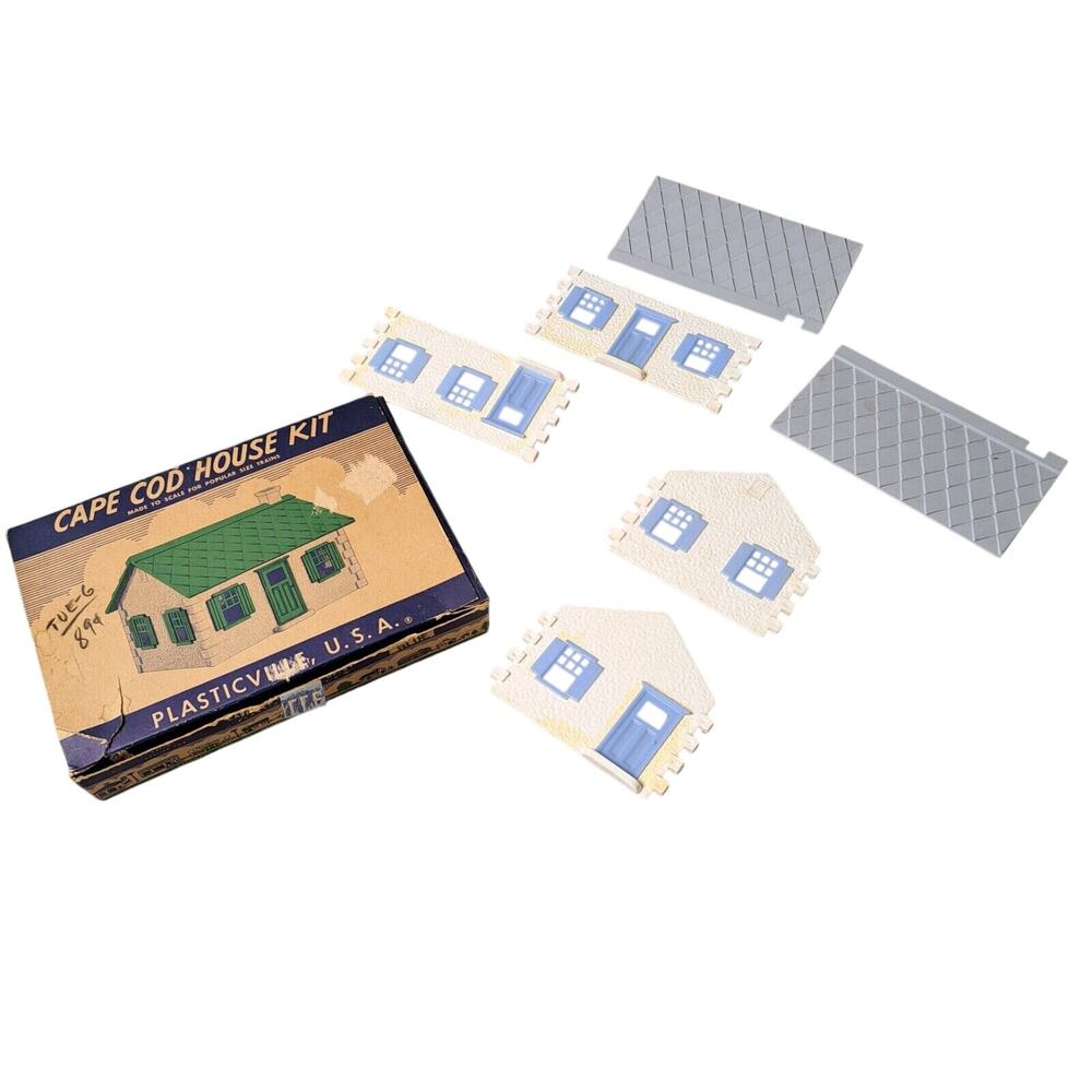 Vtg Plasticville Cape Cod House Kit USA HP-9 TRAIN ACCESSORY Hobby Collector HTF - Picture 5 of 16